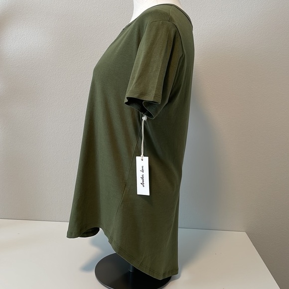 NWT Another Love short sleeve green tee - Picture 3 of 7